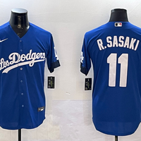Men's Los Angeles Dodgers Roki Sasaki #11 Royal Replica Game Jersey1