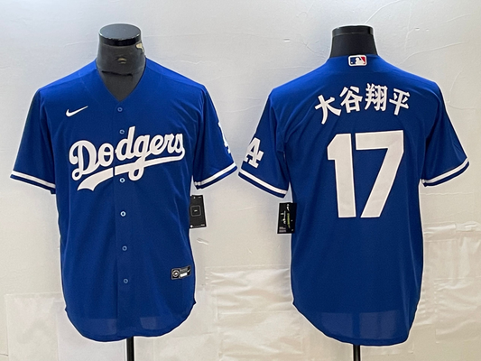 Men's Los Angeles Dodgers Shohei Ohtani #17 Blue Player Jersey1
