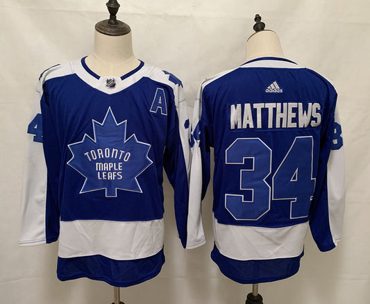 Men's Toronto Maple Leafs Auston Matthews #34 Blue/White Player Jersey1