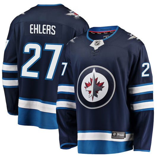 Men's Winnipeg Jets Nikolaj Ehlers #27 Navy Home Breakaway Player Jersey1