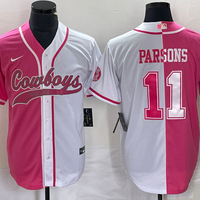 Men's Dallas Cowboys Micah Parsons #11 Pink/White Game Jersey1 Joint Edition
