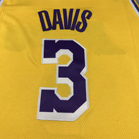 Men's Los Angeles Lakers Anthony Davis #3 Gold 2022/23 Swingman Jersey1 - Icon Edition