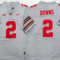 Men's Ohio State Buckeyes Caleb Downs #2 Gray Player Game Jersey