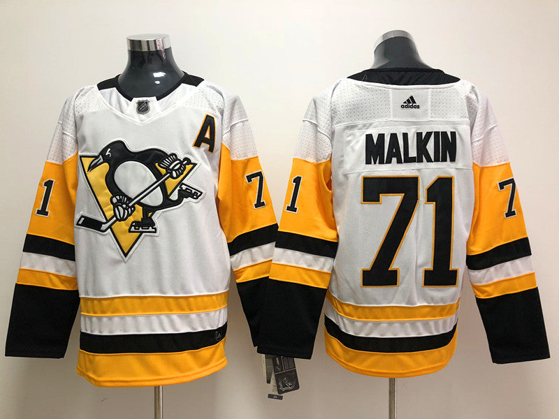 Men's Pittsburgh Penguins Evgeni Malkin #71 White Game Jersey1