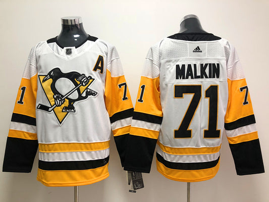 Men's Pittsburgh Penguins Evgeni Malkin #71 White Game Jersey1