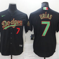 Men's Los Angeles Dodgers Julio Urias #7 Black Game Jersey1