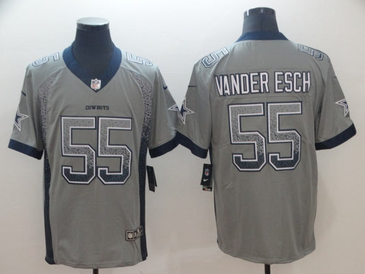 Men's Dallas Cowboys Leighton Vander Esch #55 Gray Game Player Jersey1