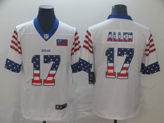 Men's Buffalo Bills Josh Allen #17 White Alternate Game Jersey1