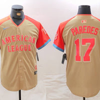 Men's American League Isaac Paredes #17 Cream 2024 MLB All-Star Game Limited Player Jersey1