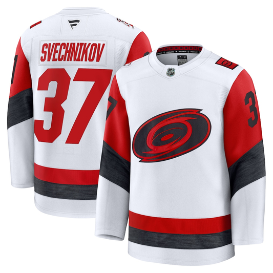 Men's Carolina Hurricanes Andrei Svechnikov #37 Fanatics White Away Premium Jersey