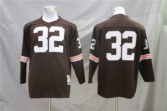Men's Cleveland Browns Jim Brown Mitchell & Ness Brown Legacy Replica Jersey1