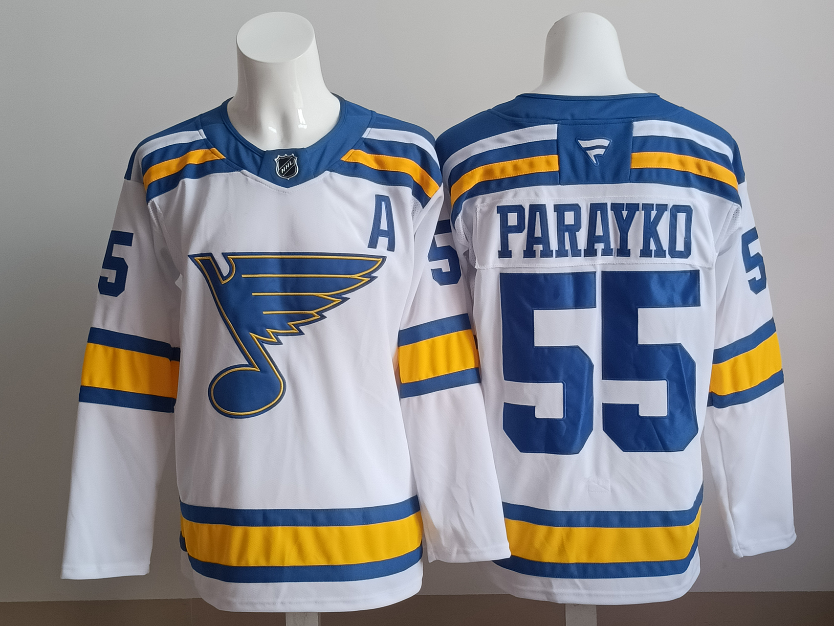 Men's St. Louis Blues Colton Parayko #55 Fanatics White Breakaway Player Jersey