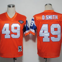 Men's Denver Broncos Dennis Smith Mitchell & Ness Orange Legacy Replica Jersey1