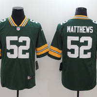 Men's Green Bay Packers Clay Matthews #52 Green Game Player Jersey1