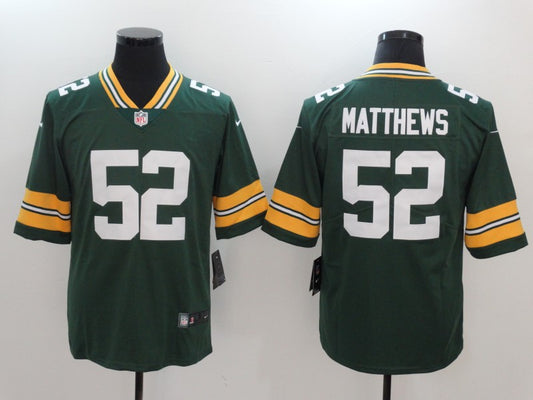 Men's Green Bay Packers Clay Matthews #52 Green Game Player Jersey1