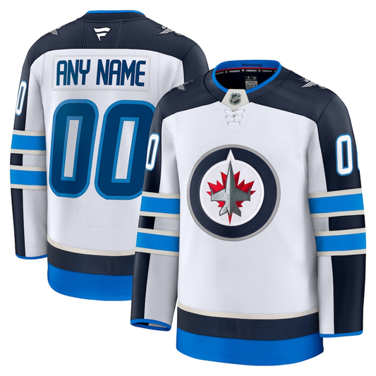 Men's Winnipeg Jets Fanatics White Away Premium Custom Jersey