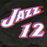 Men's Utah Jazz John Stockton Black 1998-99 Hardwood Classics Swingman Jersey1