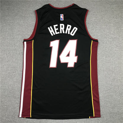 Men's Miami Heat Tyler Herro #14 Black 2022/23 Fast Break Replica Jersey1 - Icon Edition