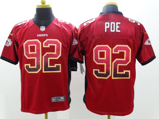 Men's Kansas City Chiefs Dontari Poe #92 Red Game Jersey1