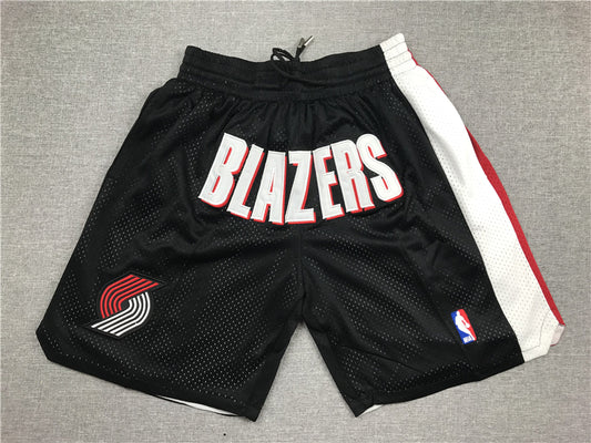 Men's Portland Trail Blazers Black Basketball Shorts1