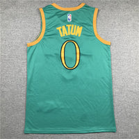 Men's Boston Celtics Jayson Tatum #0 NBA Green Swingman Player Jersey1