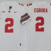 Men's Ohio State Buckeyes Emeka Egbuka #2 White Player Jersey