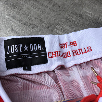 Men's NWT Chicago Bulls 1997-98 Vintage Basketball Game Shorts1 Red