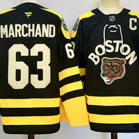 Men's Boston Bruins Brad Marchand #63 Fanatics Black Player Game Jersey