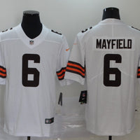 Men's Cleveland Browns Baker Mayfield #6 White Game Jersey1