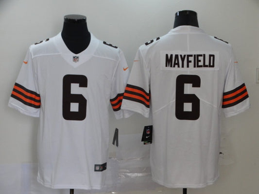 Men's Cleveland Browns Baker Mayfield #6 White Game Jersey1