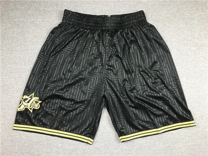 Men's Philadelphia 76ers Rat Year Limited Edition Black Basketball Shorts1