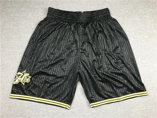 Men's Philadelphia 76ers Rat Year Limited Edition Black Basketball Shorts1