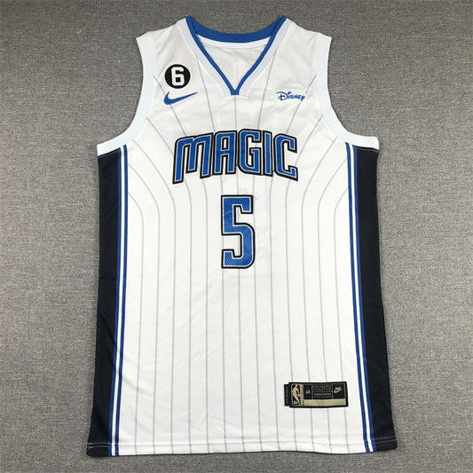 Men's Orlando Magic Paolo Banchero #5 White 2022/23 Fast Break Replica Jersey1 - Association Edition