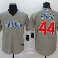 Men's Chicago Cubs Anthony Rizzo #44 Gray Replica Baseball Jersey1