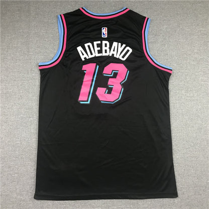 Men's Miami Heat Bam Adebayo #13 Black Swingman Player Jersey1