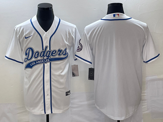 Men's Los Angeles Dodgers White Blank Jersey1 Joint Edition