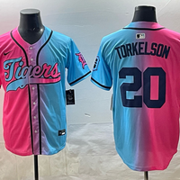 Men's Detroit Tigers Spencer Torkelson #20 Pink/Blue Player Jersey