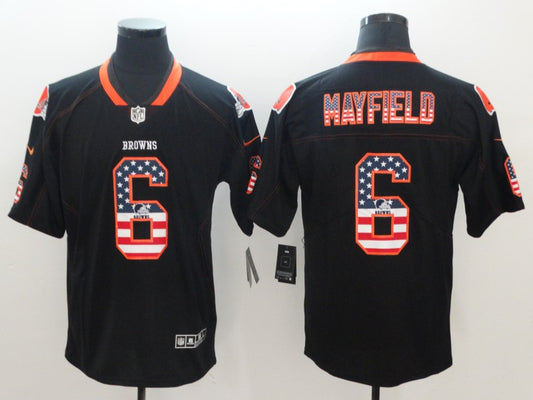 Men's Cleveland Browns Baker Mayfield Black Player Legend Jersey1