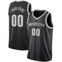 Detroit Pistons Black 2018-19 Swingman Custom Jersey City Edition - JerseysFreak