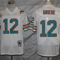 Men's Miami Dolphins Bob Griese Mitchell & Ness White Legacy Replica Jersey1