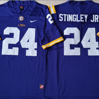 Men's LSU Tigers Clyde Derek Stingley Jr. #24 Purple Player Game Jersey