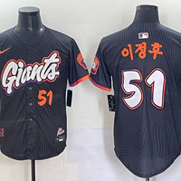 Men's San Francisco Giants Jung Hoo Lee #51 Black 2025 City Connect Player Jersey