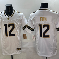 Men's Seattle Seahawks 12s #12 White Game Player Jersey