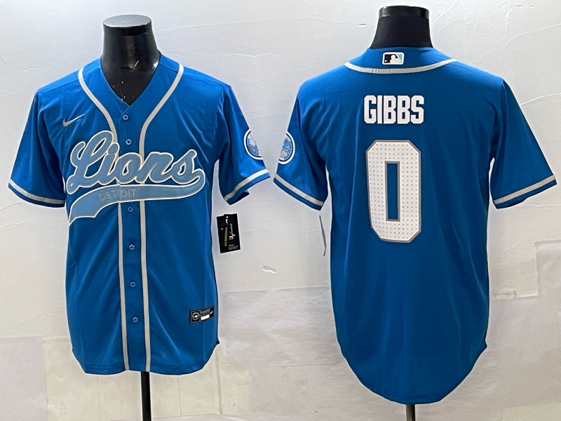 Jahmyr Gibbs #26 Detroit Lions Blue Game Jersey - JerseysFreak