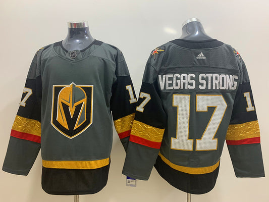 Men's Vegas Golden Knights #17 Gray Breakaway Player Jersey1