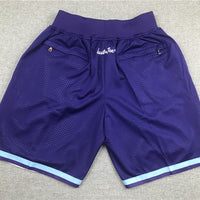 Men's Charlotte Hornets Purple Basketball Retro Shorts11
