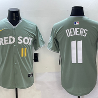 Men's Boston Red Sox Rafael Devers #11 Gray 2025 City Connect Limited Player Jersey
