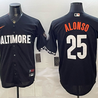 Men's Baltimore Orioles Pete Alonso #25 Black City Connect Limited Player Jersey