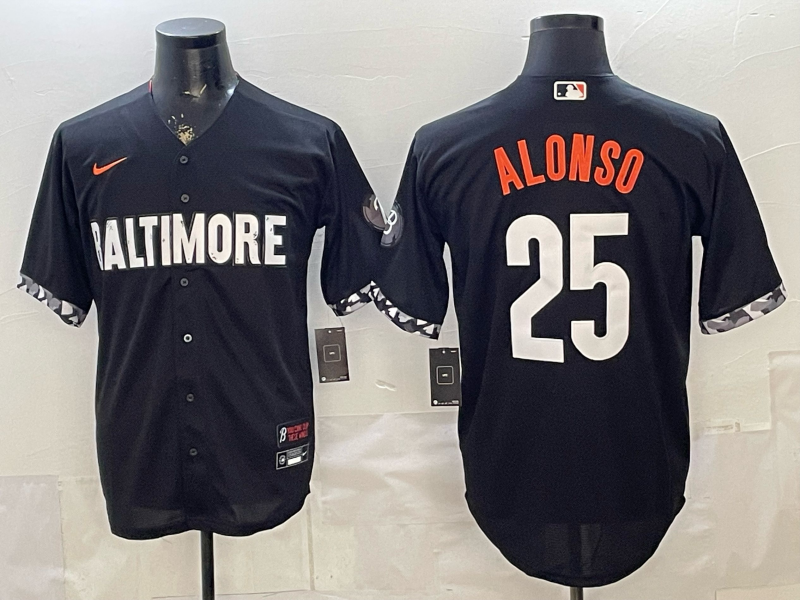 Men's Baltimore Orioles Pete Alonso #25 Black City Connect Limited Player Jersey