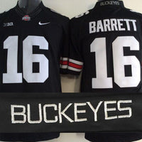 Men's Ohio State Buckeyes JT Barrett #16 Black Player Jersey